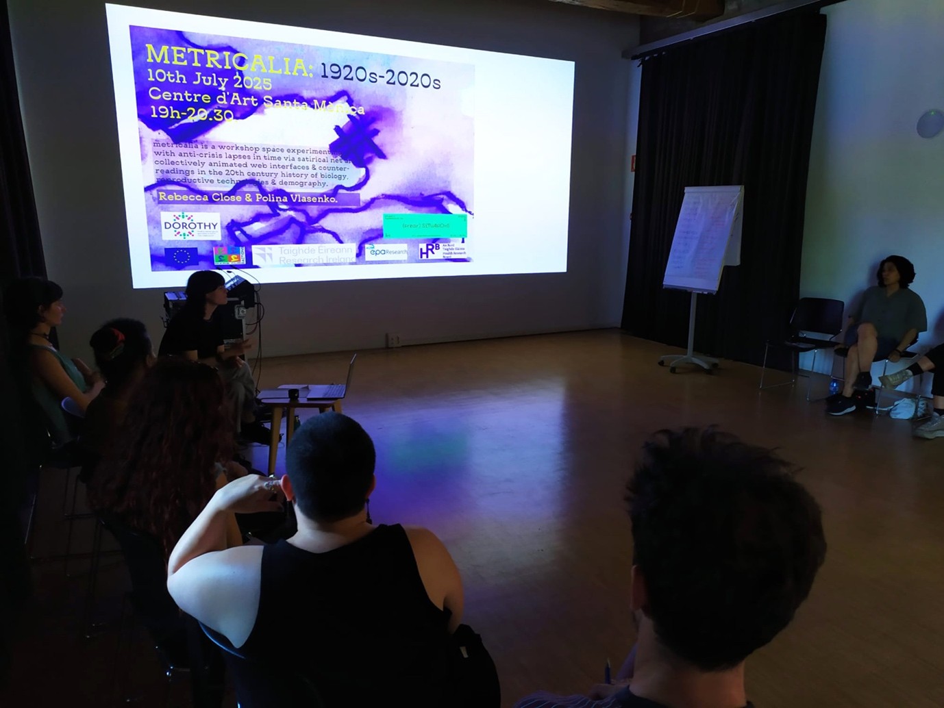 Image 3: Introducing the Metricalia workshop at Arts Santa Monica Museum, Barcelona, July 10th, 2025.